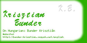 krisztian bunder business card